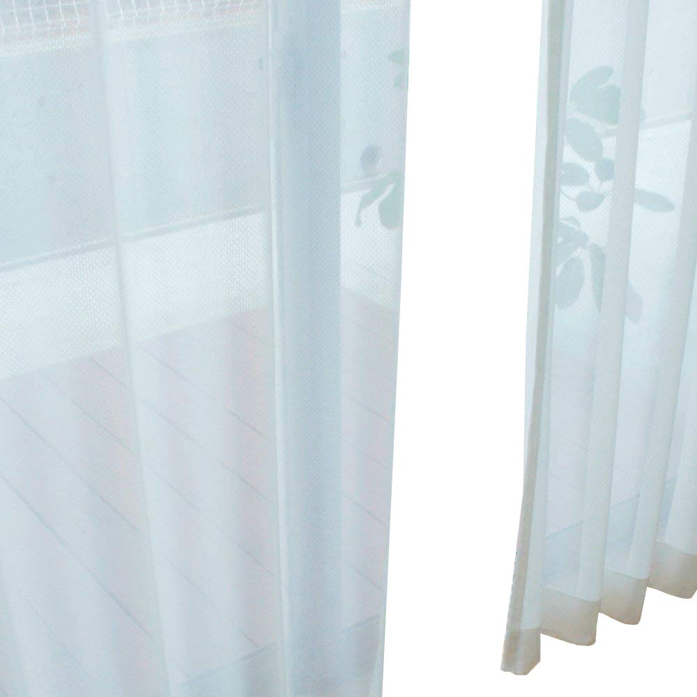 

в Зеркальных Кружевных Шторах Тепловое Пятно 100см x Длина 198см Комплект Сделано Япония Высокопроизводительные (Защита от УФ-лучей, Блокировка, Устойчивый, Стираемый) UE-597-1 белый