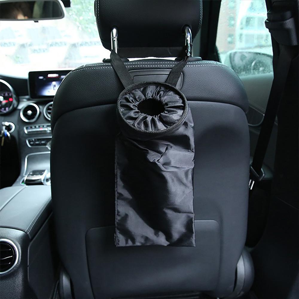 Portable Car Seat Back Trash Holder Hang Litter Bag Garbage Storage Rubbish Container Oxford Cloth Car Waste Bins Cleaning Tools