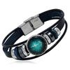 Multi Layer Constellation Leather Bracelet 12 Zodiac Sign Adjustable Fashion Jewelry for Unisex Gift Occasion