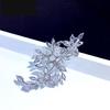 Korean Luxury Zirconia Diamond Corsage Brooch: High-end Suit Coat Pin & Shawl Buckle Accessory