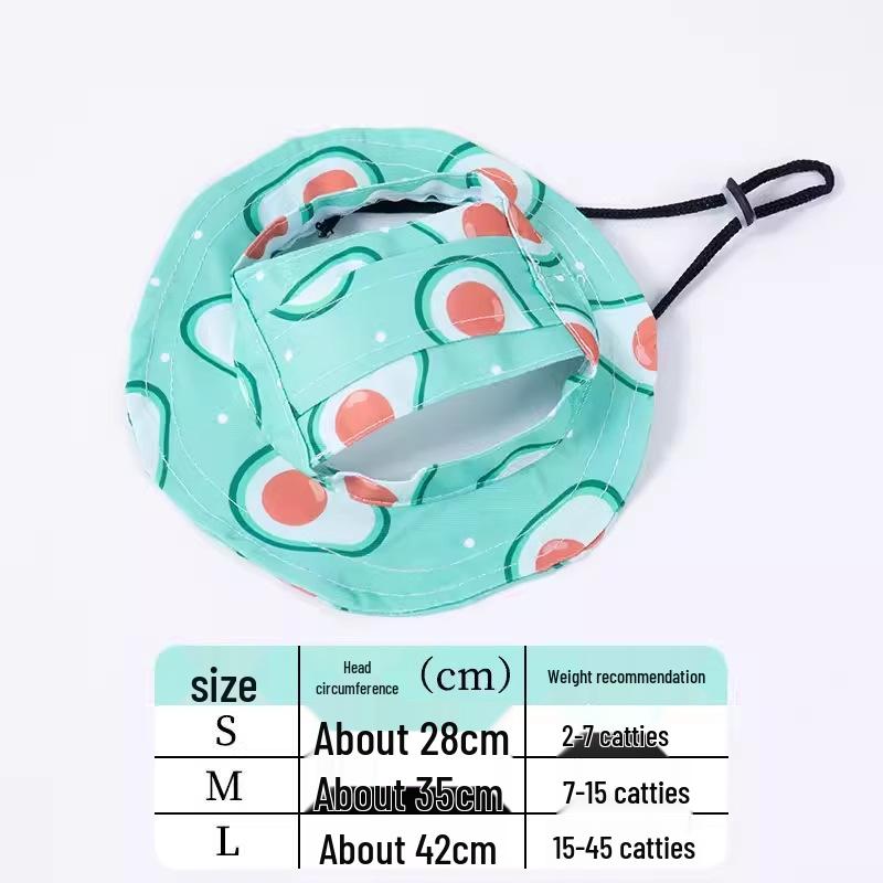 Adjustable Cat & Dog Summer Sun Visor with Ear Holes - Pet Hat for Walking & Photos