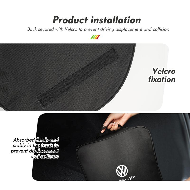 Car Charging Cable Organizer Rechargeable Gun Storage Bag For Volkswagen VW Scirocco Jetta Beetle Golf 4 5 6 Passat Polo B5 zj6