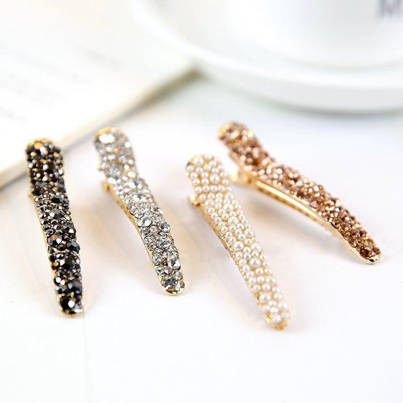 Women's Hairpin Shiny Toothed Alloy Diamond Beads Hairpins Bangs Hair Clip