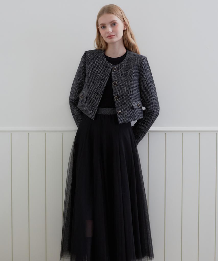 ZEROSTREET [5 Colors] Long Flare Tulle Skirt