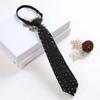 Choker Rivet Tie Black Pre-tied Tie Clothing Decoration Punk Style Long Necktie  Students