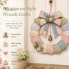 Progetti Creativi Fai da Te per la Casa Ghirlanda Patchwork Kit Artigianale, Modelli Stagionali da Cucito Natalizio, Kit Trapuntatura Fatti a Mano per Adulti Stile Rustico