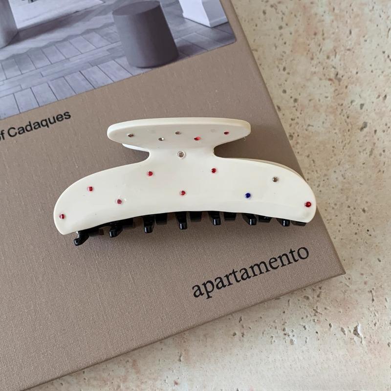 Large Colored Rhinestone Acetate Hair Clip Shark Clip Back of The Head Updo Grappling Clip and Hair Accessory