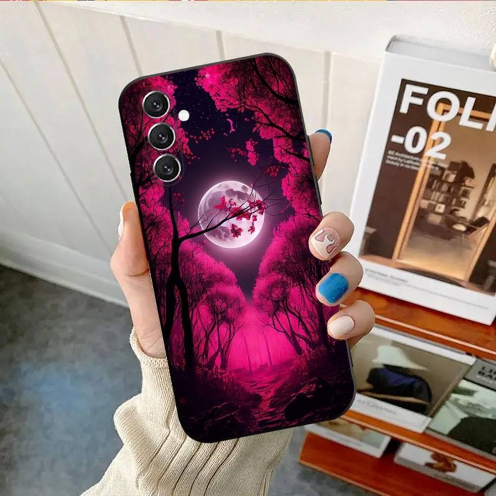 Tree of Life Space Galaxy Stars Phone Case Phone Case For Samsung Galaxy A13,A21s,A22,A31,A32,A52,A53,A71,A80, Soft Black Shell
