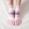 Women Winter Warm Coral Fleece Five Toe Towel Socks Non Slip Cozy Home Floor Sleep Wear Soft Comfortable Essential