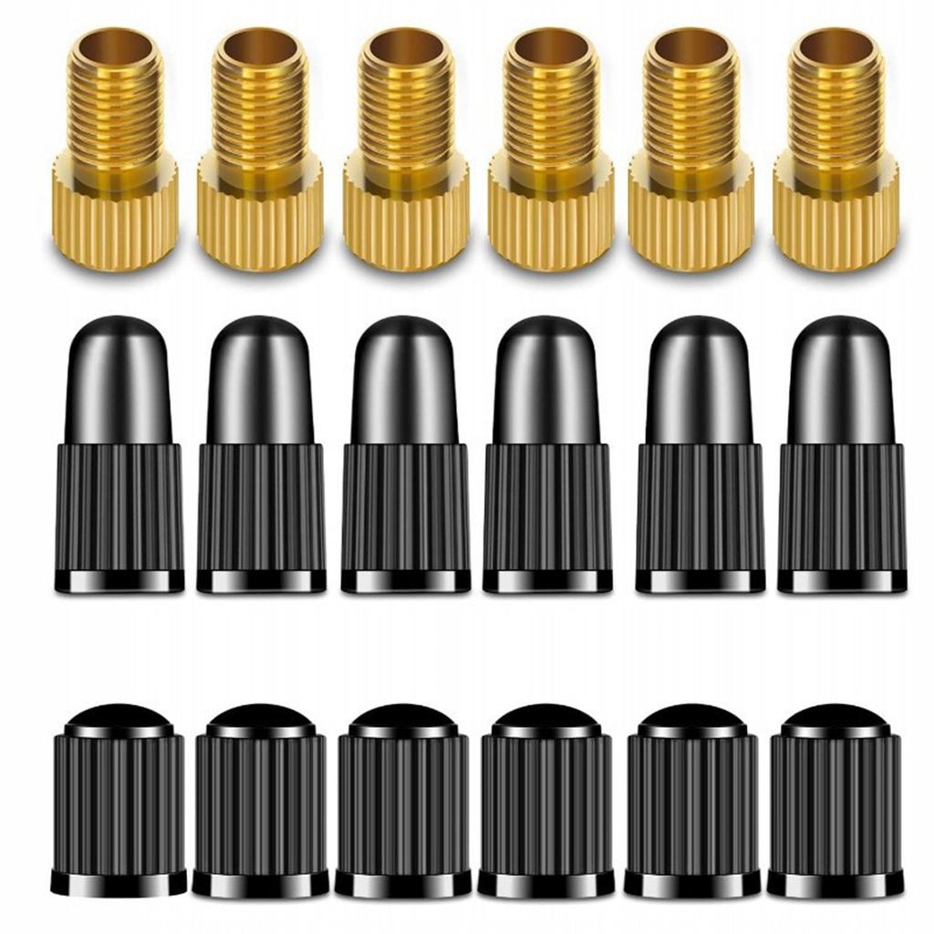 Bicycle Presta Tubeless Valve Core Kit Removable Aluminum Alloy Presta Valve Stem Caps Bike Tubeless Tire Valve Repair Tools