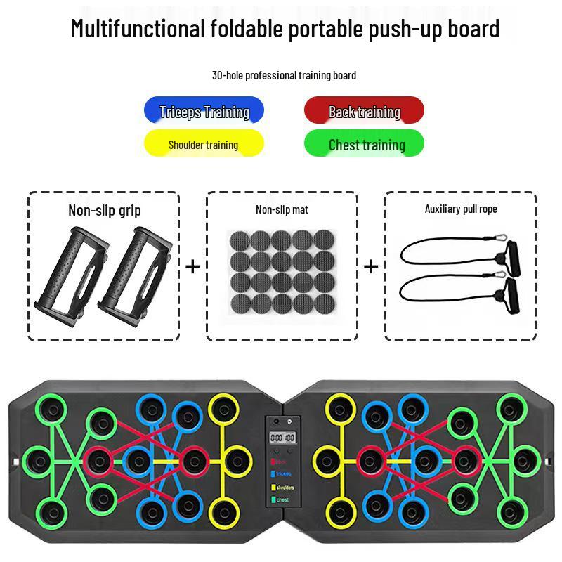Portable Multifunctional Push-up Board for Home Training - Pectoral and Abdominal Muscle Exercise Equipment for Men