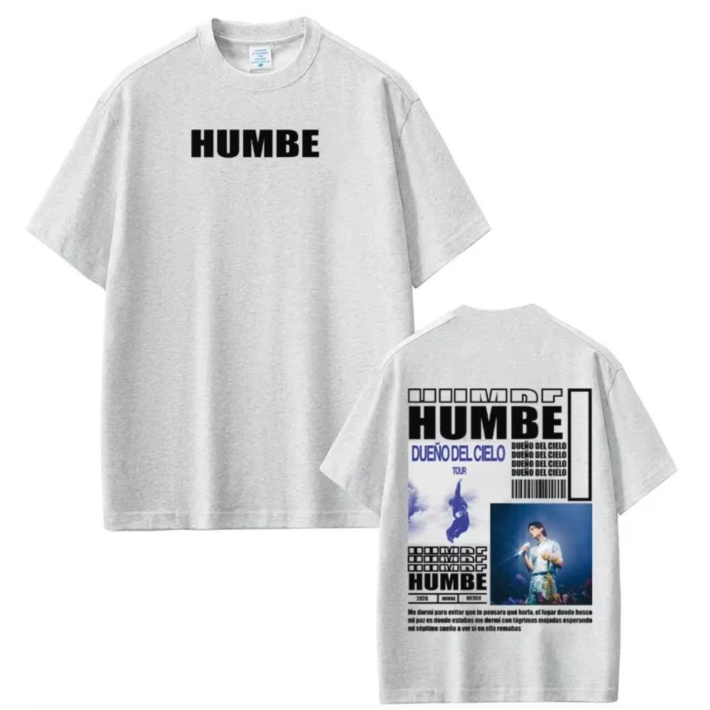 Humbe Dueno Del Cielo Album 2026 Tour Tshirts Short Sleeves Hip Hop Gothic Punk Tshirts Unisexs Women Fashion Oversized Tshirts