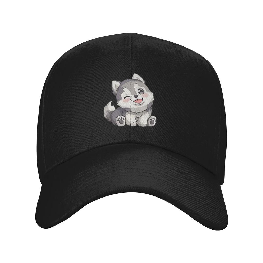 Unisex Baseball Hats Cute Winking Kawaii Husky Outdoor Streetwear Summer Sports Baseball Caps Hip Hop Cap Casquette Hats
