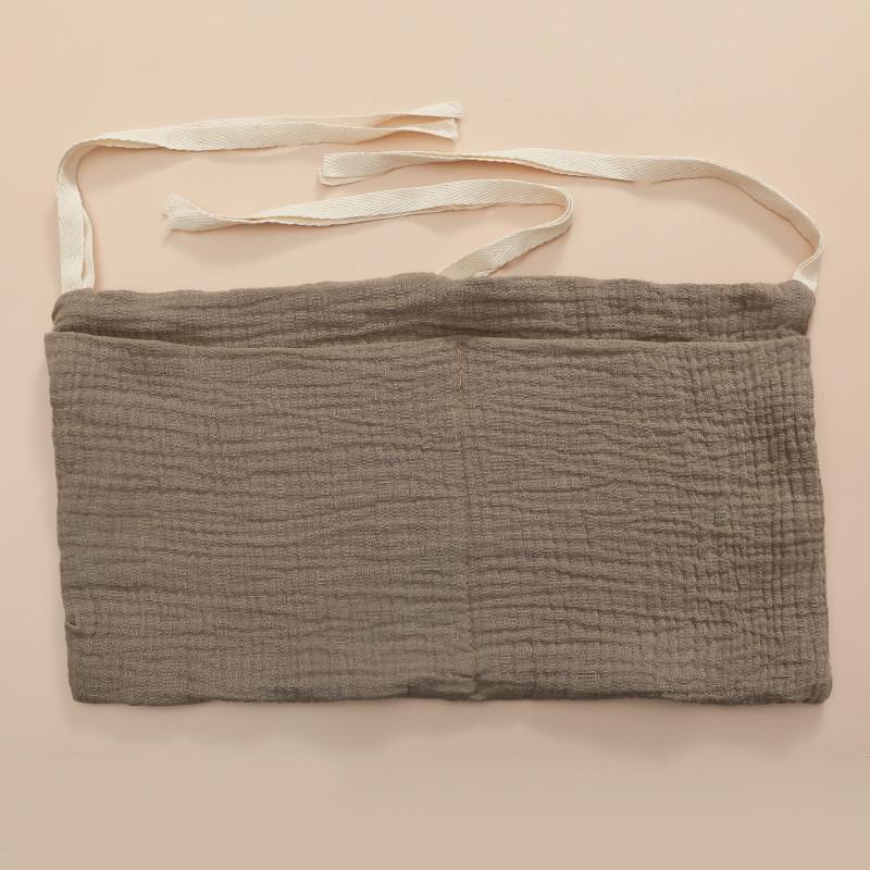 Baby Bedside Storage Bag With Double Pockets Made Of Cotton For Nursery Organization
