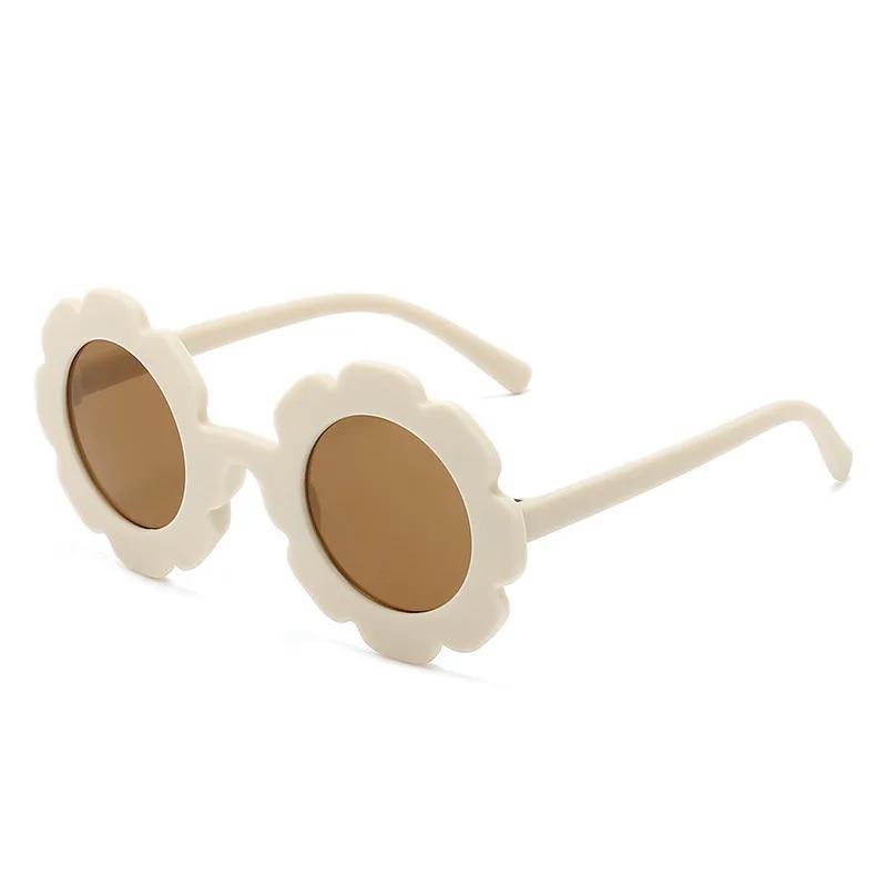 New Sun Flower Round Cute Kids Sunglasses Uv400 For Boy Girls Toddler Lovely Baby Sun Glasses Children