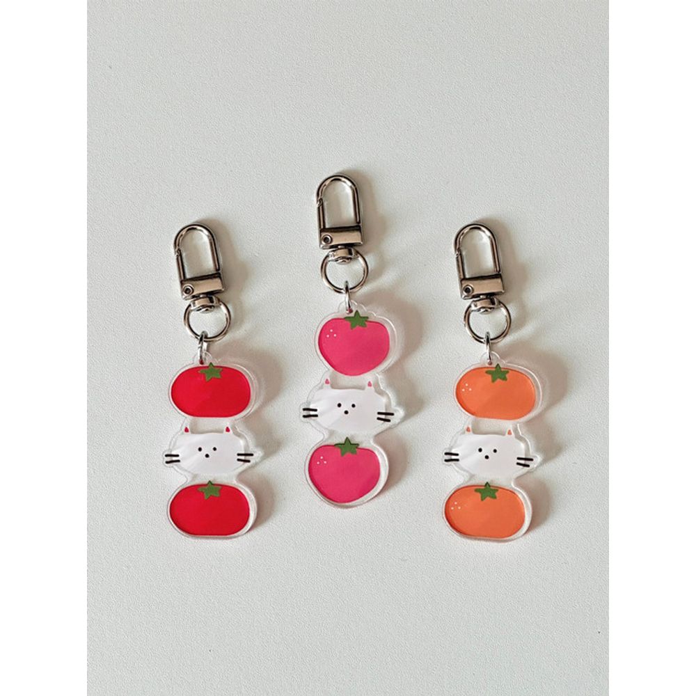 

boraand Fruit cat key ring Strawberry