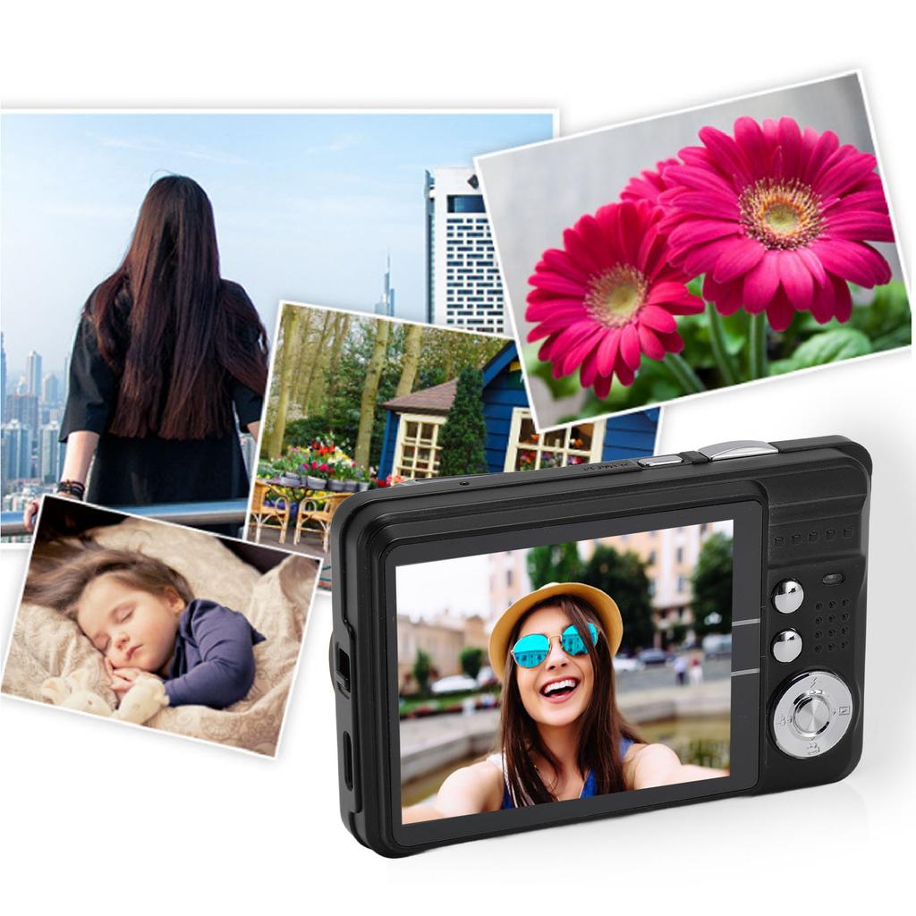 4K Digital Camera 48MP HD 2.7 Inch Screen 8X Zoom Autofocus Auto Beauty Anti Shake Travel Camera with Fill Light for Teens Kids