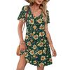 Summer Dresses For Women Loose V Neck Short Sleeve Casual T Shirt Dress Sundresses Swimsuit Coverup With Pockets