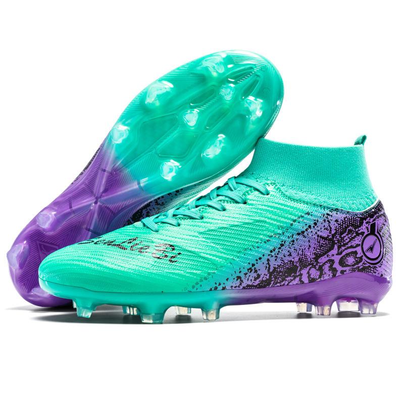 Large size Xiyin high-top football shoes men's lawn AG spikes female students competition sports shoes