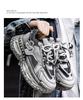 Spring Men's Breathable Mesh Sports Shoes - Trendy Versatile Thick Sole Dad Sneakers