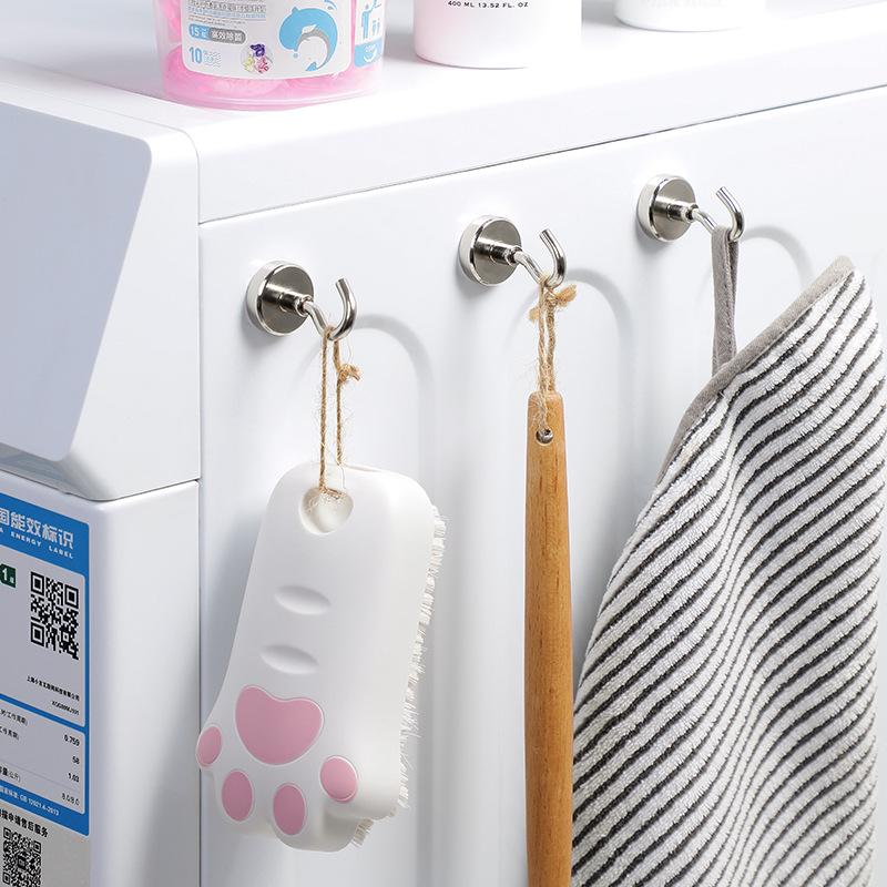 Super Strong Magnet Hook - High Strength, Punch-Free Refrigerator Magnet Fixer