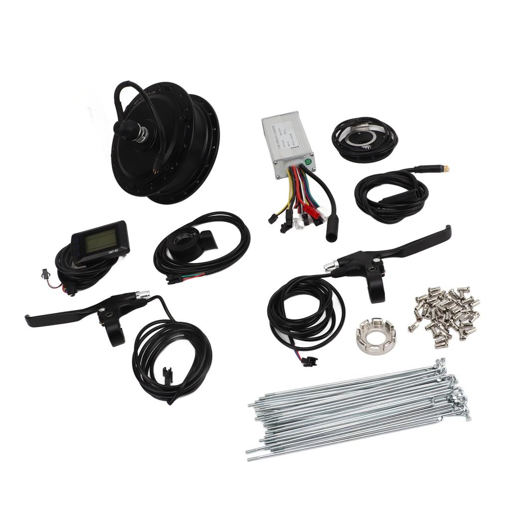Electric Bike Conversion Kit Front Drive 48V 500W Bike Motor 22A Controller Throttle and M3 Display Panel for Upgrade