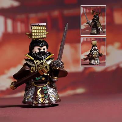 MOC Drei Königreiche Antiker Sun Quan Huang Zhong Guan Yu Zhang Fei Rüstungsversion Soldat Bausteine Menschliche Puppe Spielzeug
