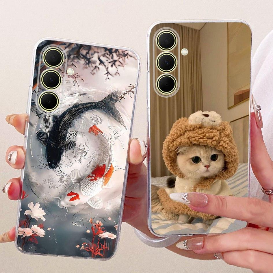 Hülle Für Samsung Galaxy A17 A37 A57 5G Cover Neue Stilvolle Blume Klare Weiche Silikon Handyhülle Für Samsung A 17 A 37 A 57 Stoßfänger