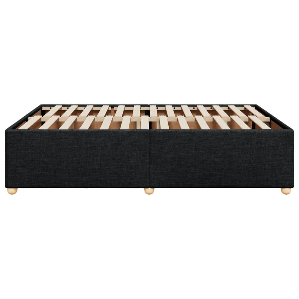 Bed Frame without Mattress Black 140x200 cm Fabric
