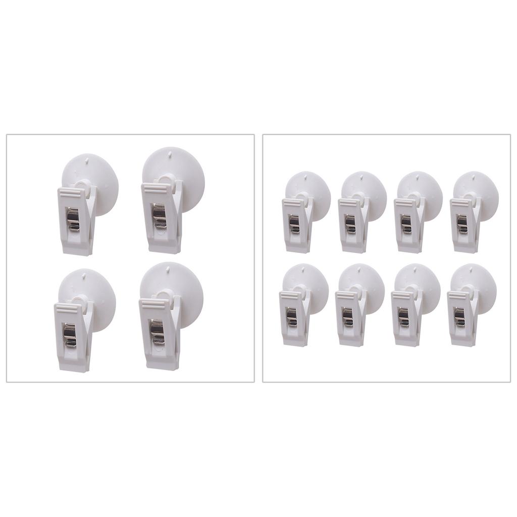 4/8 Stück Duschvorhang-Clips mit Saugnapf Vorhang-Clips Halter Vorhang geschlossen Verhindern Wasserspritzer