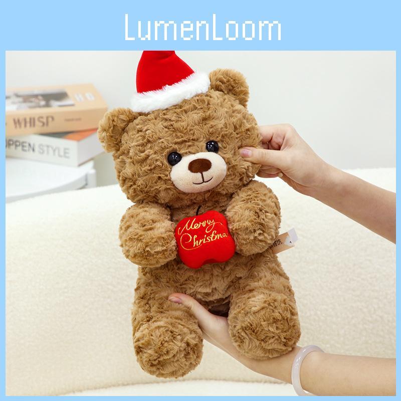 Teddy Santa Hat Bear Plush Toy Cute Cartoon Children Girls Holiday Gift Doll