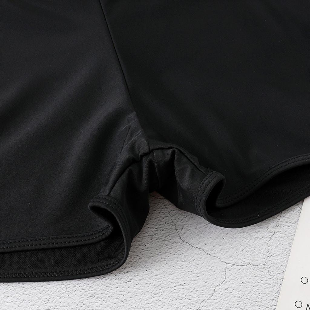 Women's Solid Color Boxer Style Swim Shorts Elastic Waistband Quick Dry Swimwear Bottoms for Casual Beach and Pool Use
