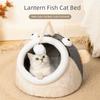 Cozy Lantern Fish Cat Bed Warm Cat House Tent Universal Pet Sleeping Bed  for Cats and Dogs