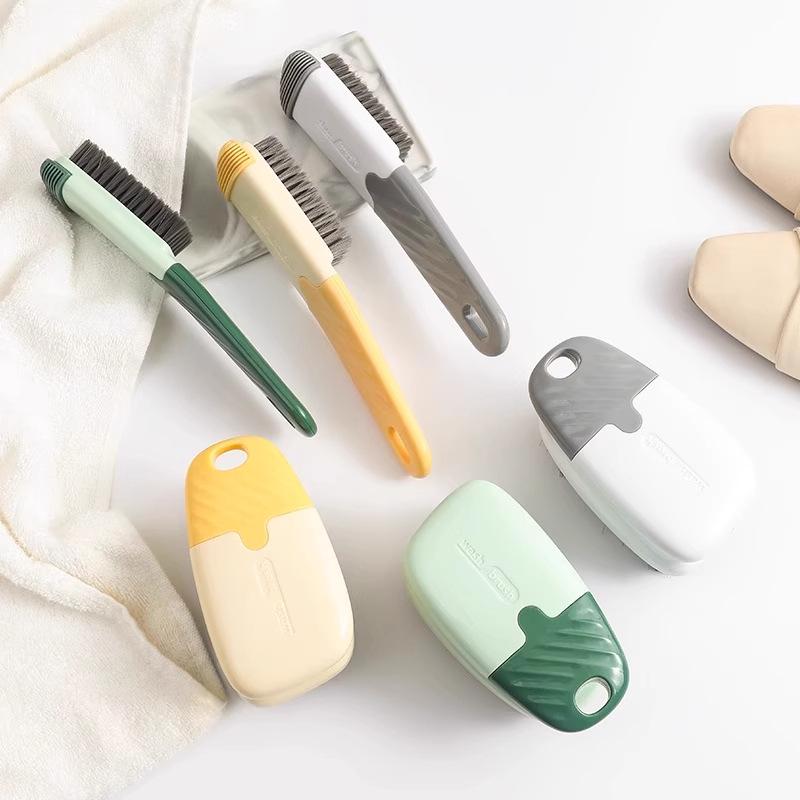 Soft Bristle Shoe Brush Set: Gentle Cleaning for Household Laundry & Shoes with Long Handle