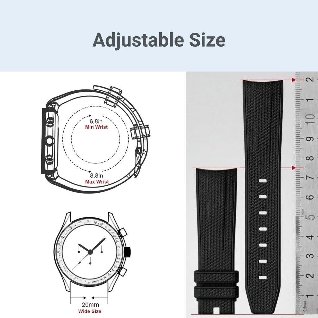 Sine Metu 20mm Silicone Watch Strap for Omega X Swatch with Tools Direct from Japan