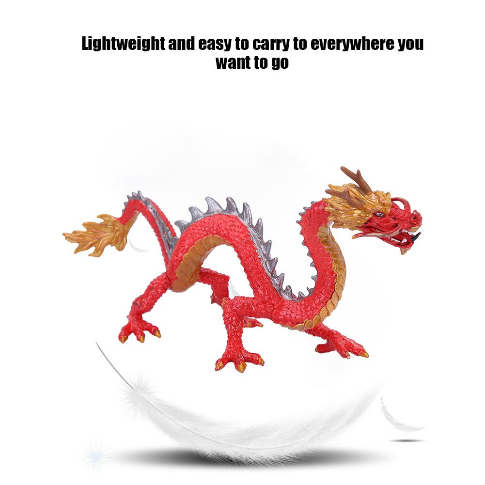 Dragon Shape Kids Children Simulation Fantasy Silicone Model Toy for Education Red