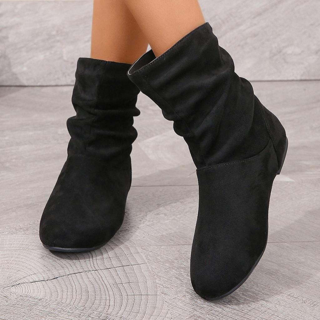 One-pedal Low-top Women's Boots Fashionable and Casual Stacking Ultra-low Elastic Women's Boots