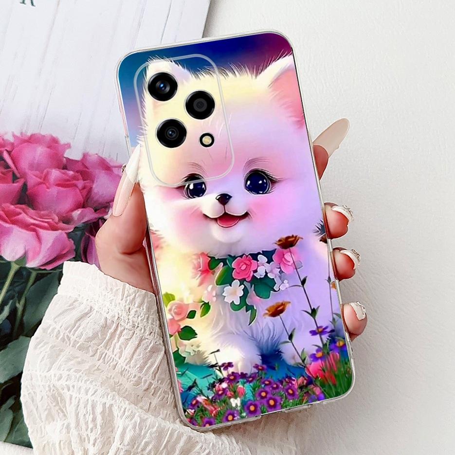 For Honor 200 Lite Case Cute Love Heart Butterfly Painted Cover Clear Silicone Phone Case For Honor 200 Lite 200Lite Soft Fundas