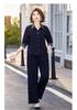 Mom's Spring Casual Korean Style Two-Piece Suit: Fashionable Age-Reducing Shirt and Jacket Set for Middle-Aged & Elderly Women