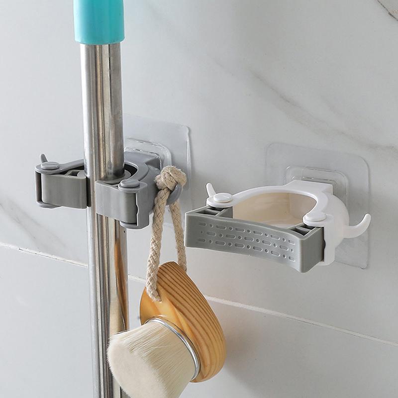 Wall Mounted Mop Organizer Holder Brush Broom Hanger Storage Rack Mop Hook