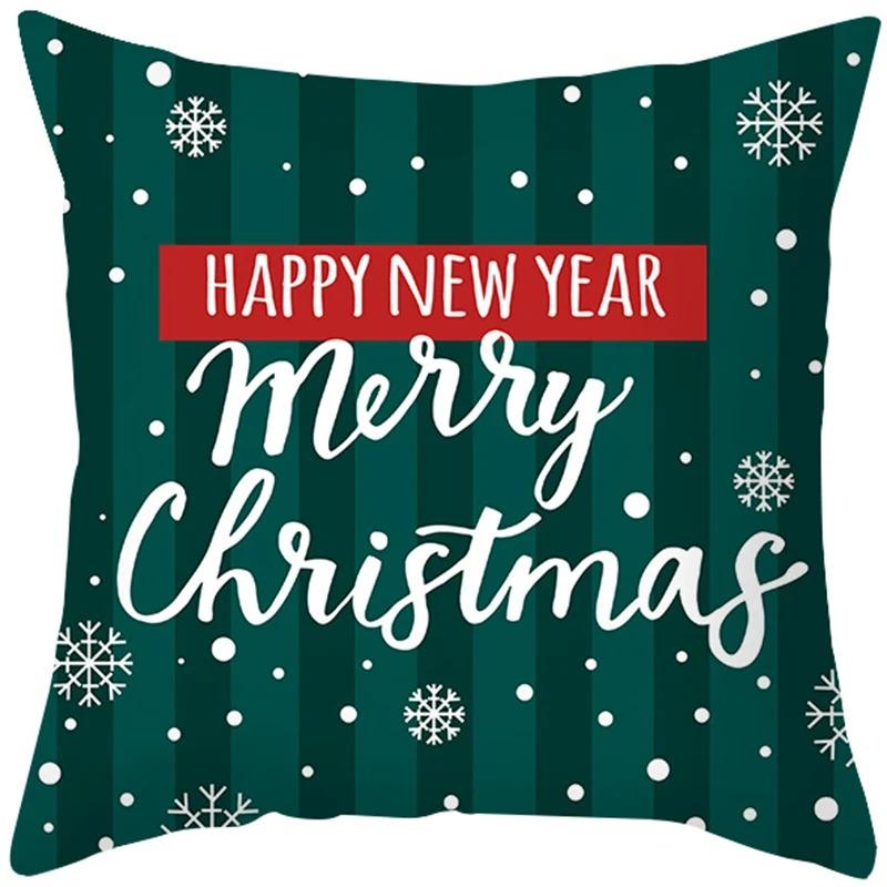 Christmas Themed Pillowcases Car Accessories Office Santa Claus Living Room Sofa Home Pillowcases