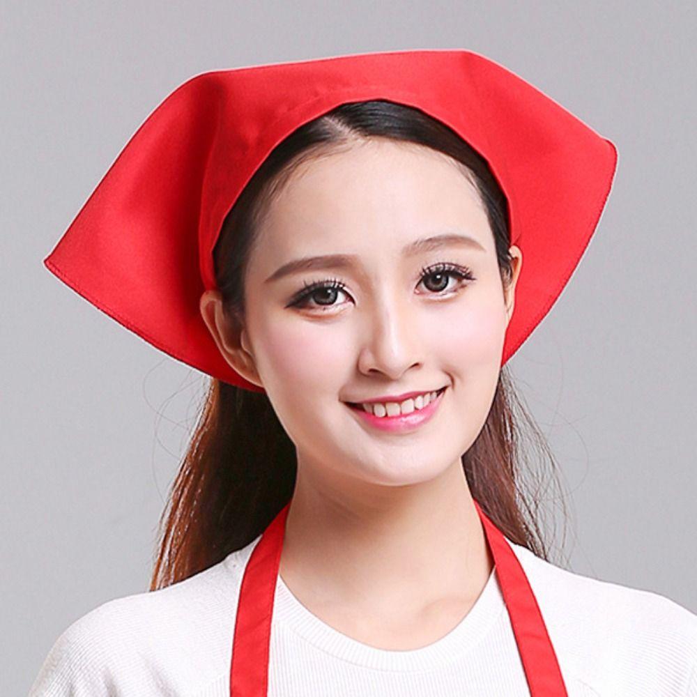 Thread Gluing Kitchen Work Cap Cotton Work Turban Hat Kitchen Supplies Chef Hat  Waiter