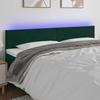 Vidaxl Bed Headboard with LED, Dark Green, 180X5X78/88 Cm, Velvet