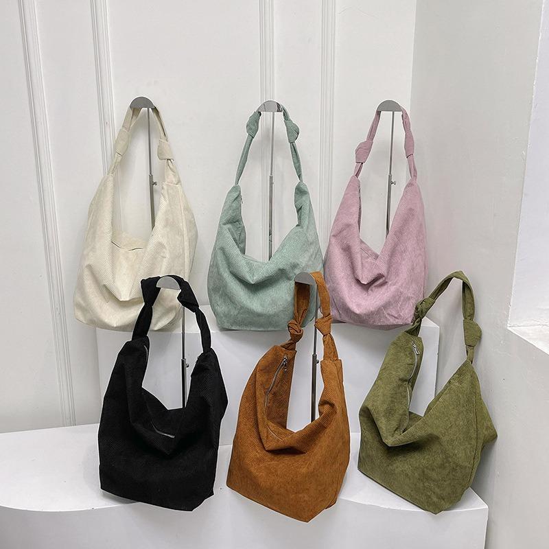 Women's Bag Corduroy New Shoulder Bag Simple Large Capacity Bucket Bag Bag Bag