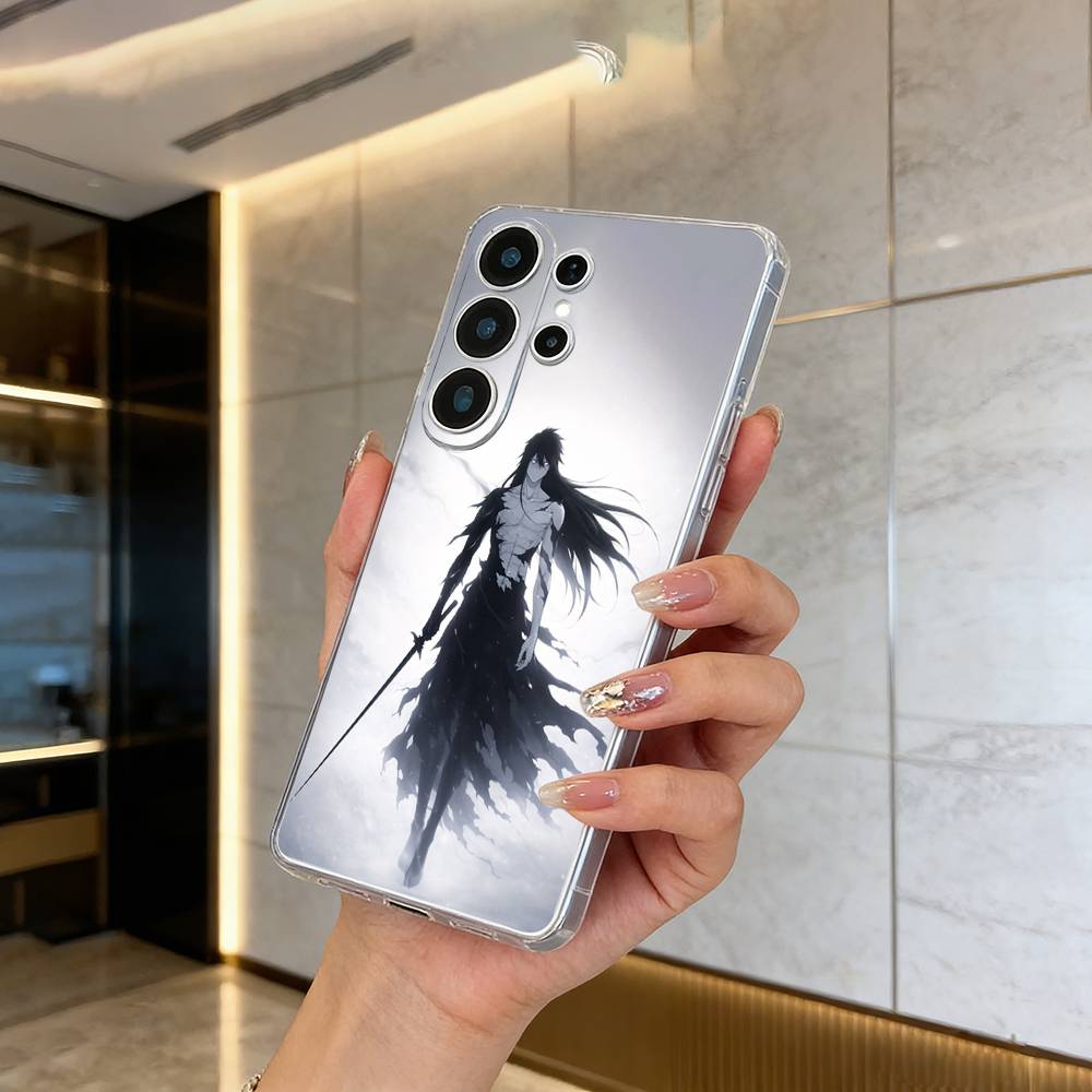 Hot anime-B-L-E-A-C-H Phone Case For Samsung S25,S24,S21,S22,S23,S30,Ultra,S20,Plus,Fe,Lite Transparent Cover