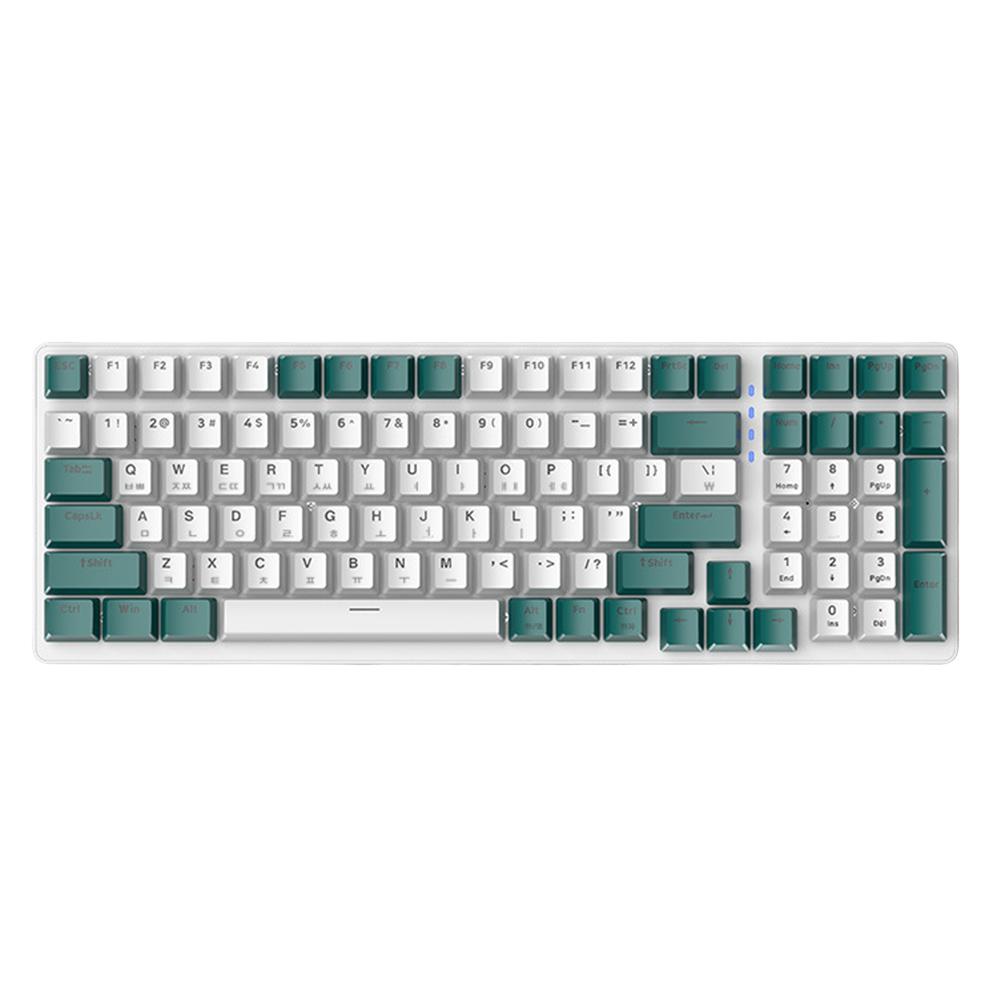 

Hot-Swap Keyboard Type-C Bluetooth-compatible Gamer Keypad 2.4G Multiple Light Effects for PC Desktop Red Axis колір морської хвилі