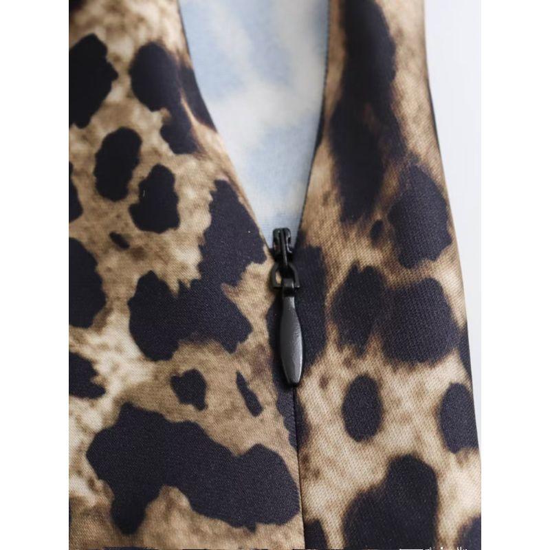 Kaslead Fashion Wind Animal Pattern Printed Skirt