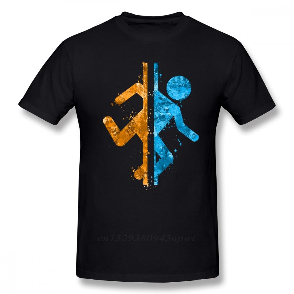 Portal T Shirt Portal Splatter TShirt Printed Casual Tee Shirt Mens Cute Cotton Short Sleeves Tshirt