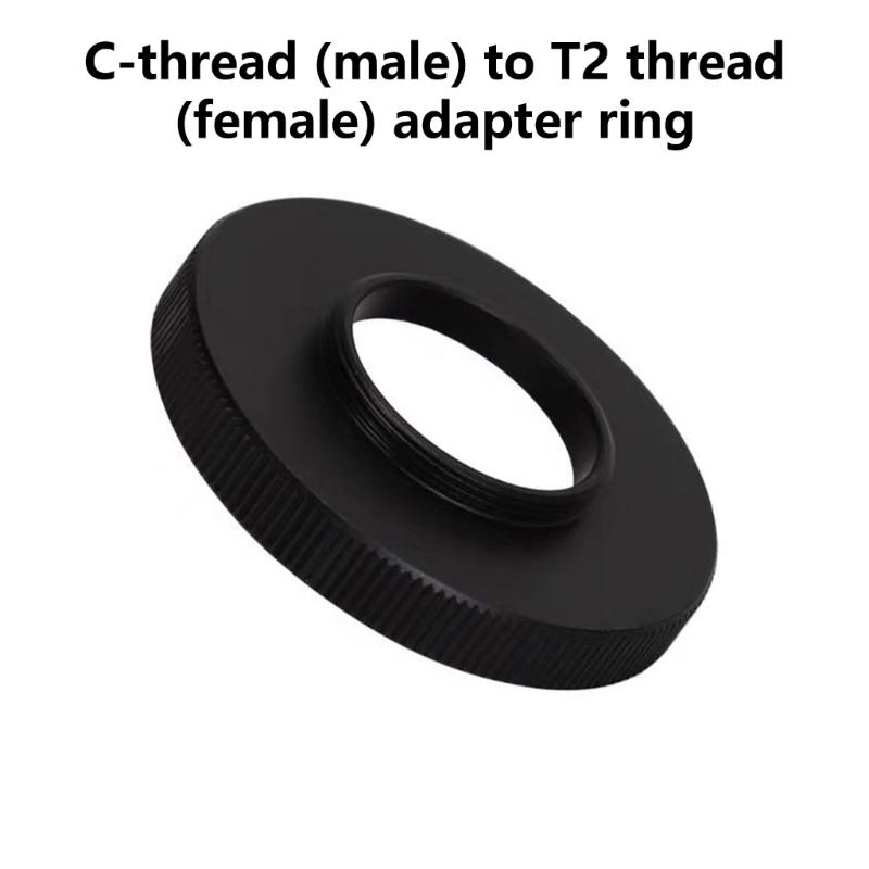 C Mount Male to T2 Female Thread Adapter Rings for Photography and Lens Conversion Aluminum Lens Converter