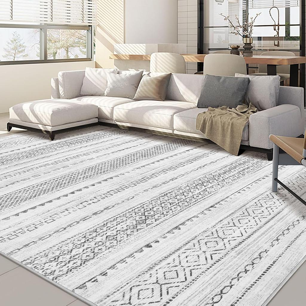 Bohemian Carpet Moroccan Farmhouse Neutral Wind Anti Pollution Indoor Rug Home Bedroom Dining Table Office Room Decoration Mat